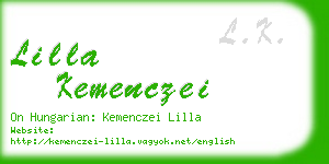 lilla kemenczei business card